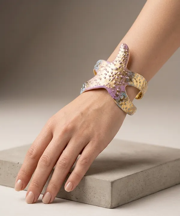 Seaside_Textured_Statement_Cuff_Mermaid_Lavender_Gold
