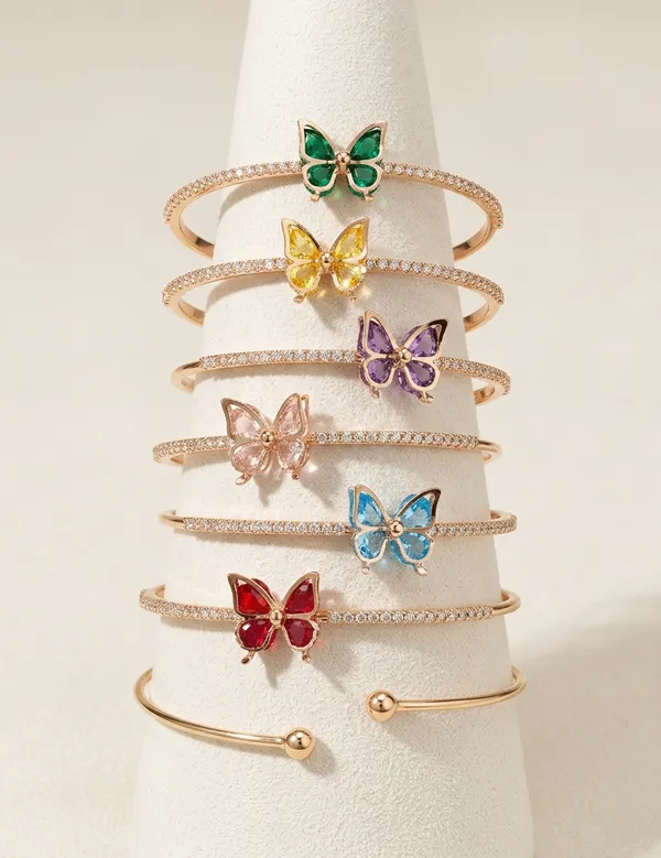 Dainty_Butterfly_Cuff_Bracelet_Small_Size_Yellow