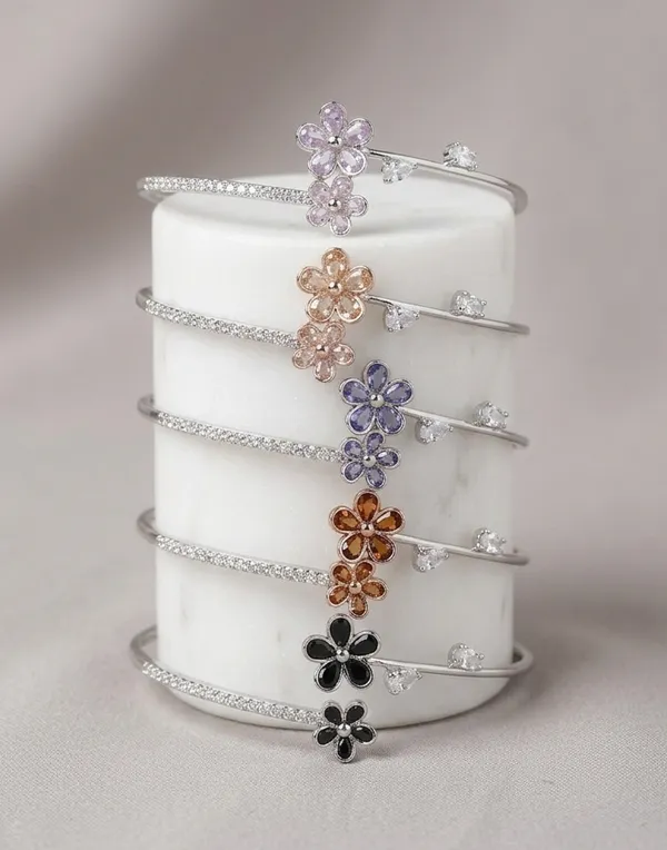 Petite_Floral_Cuff_Bracelet_Small_Size_Lavender