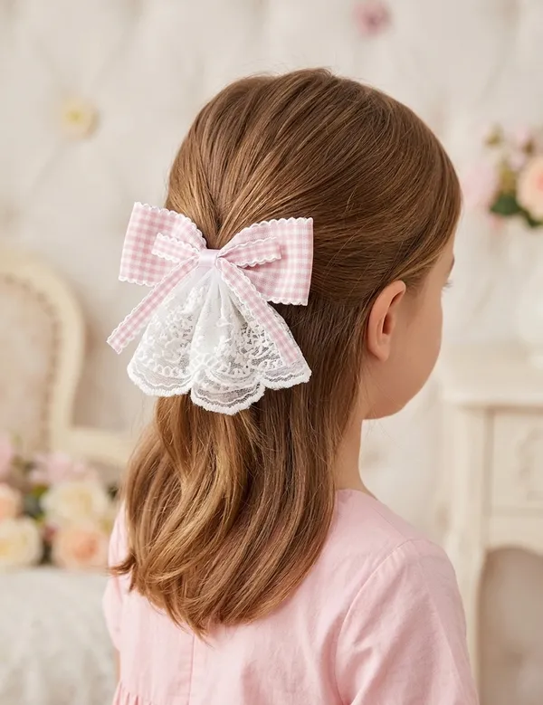 The_Picnic_Lace_Bow_Clip_Pink