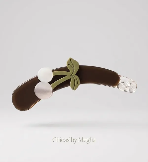 Cherry_Blossom_Banana_Clip_Brown
