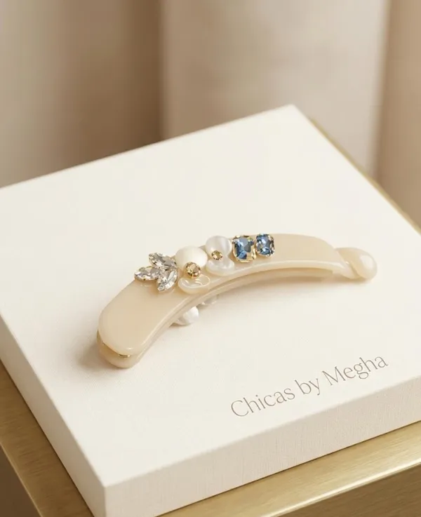 Crystal_Floral_Banana_Clip_Cream