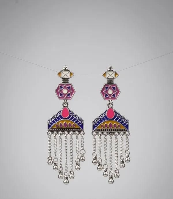 The_Roohani_Meenakari_Tassel_Drop_Earrings_Indigo_Pink