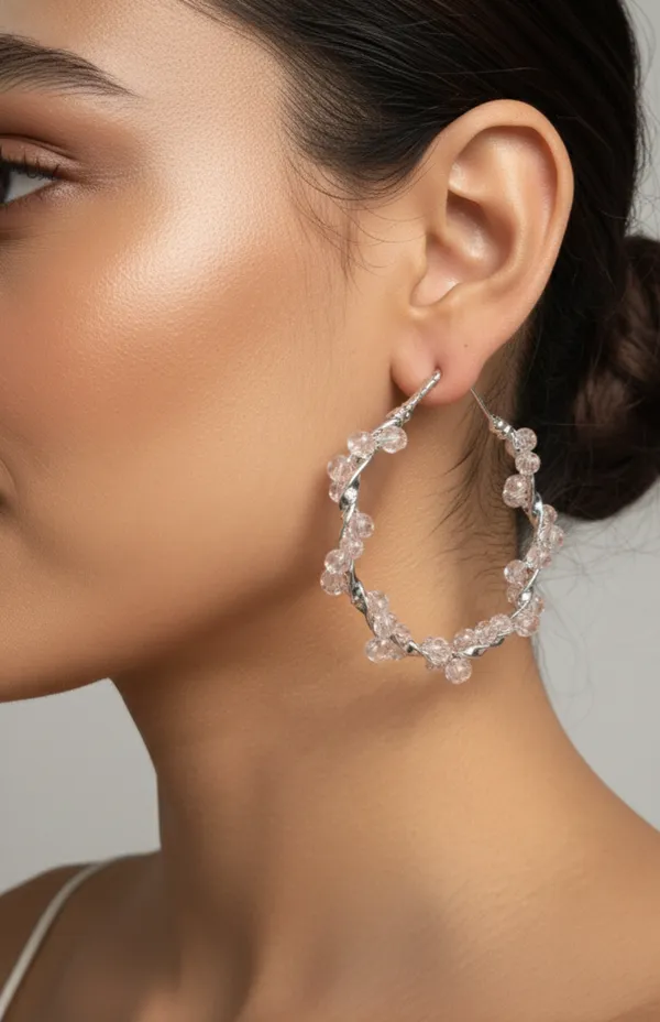 Crystal_Hoop_Earring_Dusty_Rose_With_Silver