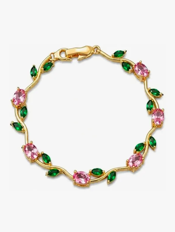 The_Tulip_Bracelet_Collection_Pink_With_Green_Vine
