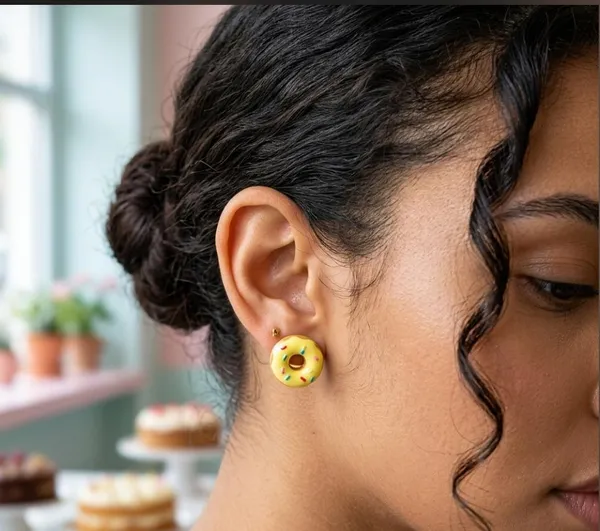 Glazed_Sprinkled_Donut_Stud_Yellow