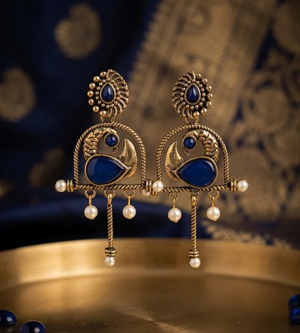 The_Mayura_Dangle_Earrings_Blue