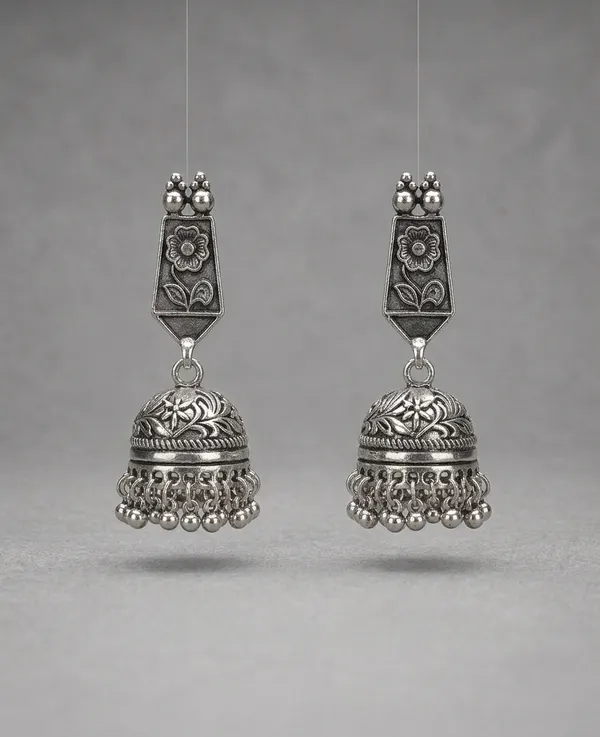 Pushpa_Jhumkas_Silver