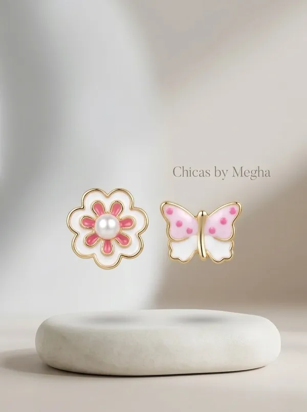 Charming_Mismatched_Nature_Studs_Blush_Pink