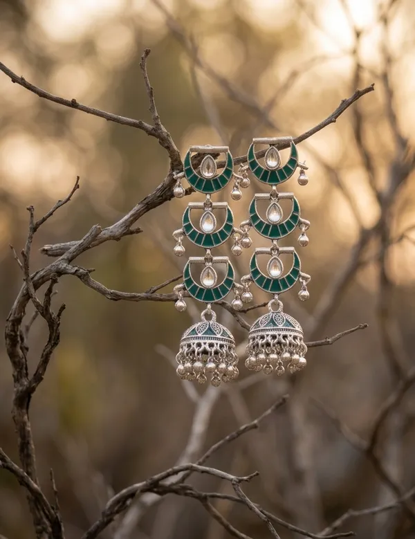 Nirali_Jhumki_Green