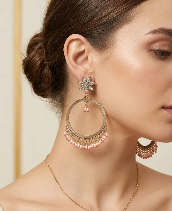 Rani_Pink_Alloy_Pearl_Bead_Starburst_Hoop_Earrings_For_Women