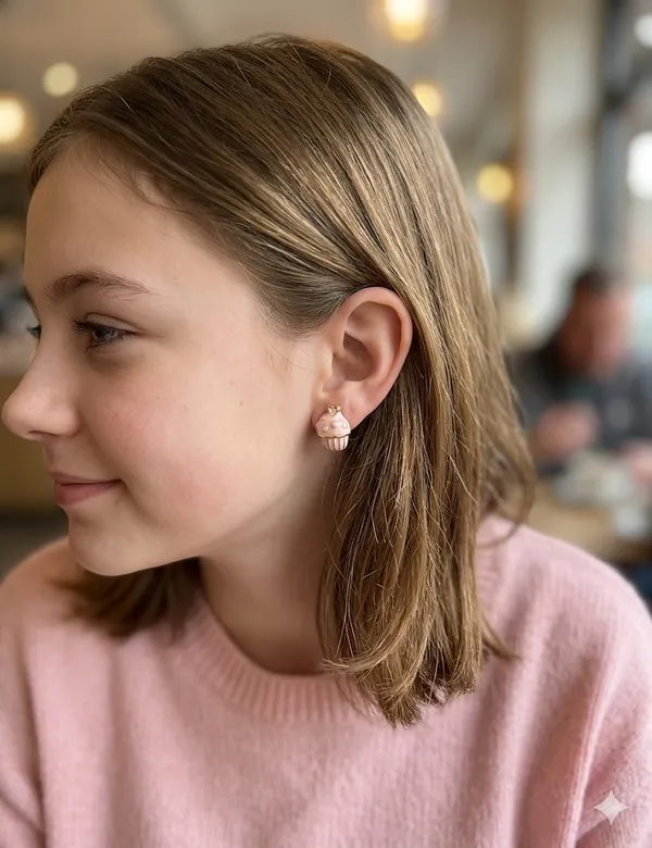 Gold_Enamel_Cupcake_Stud_Earrings_For_Women