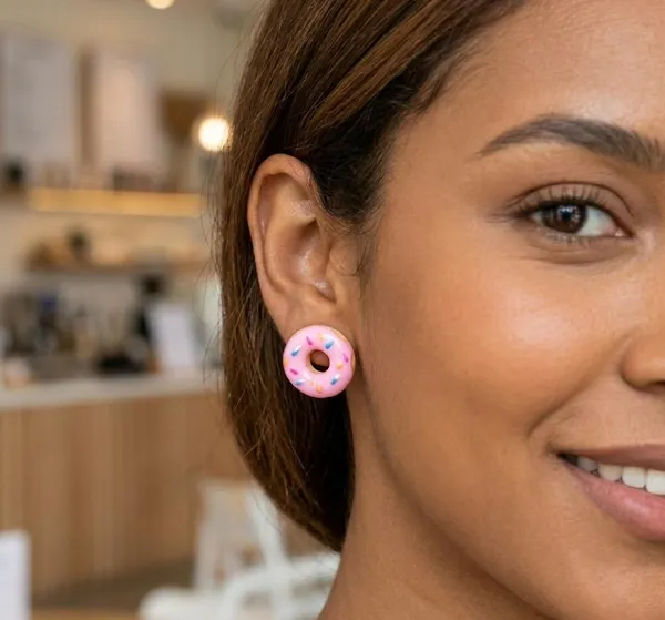 Gold_Enamel_Glazed_Donut_Stud_Earrings_For_Women