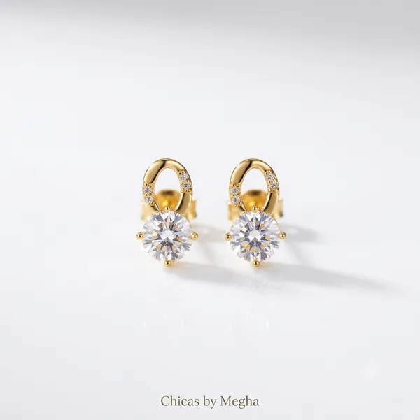Gold_Alloy_Solitaire_Crystal_Pave_Stud_Earrings_For_Women