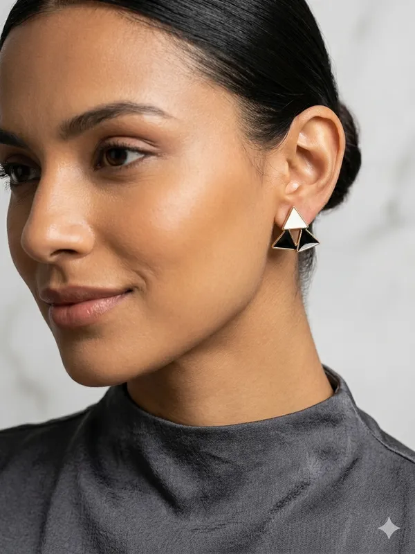 Black_White_Enamel_Tri-Triangle_Geometric_Stud_Earrings_For_Women