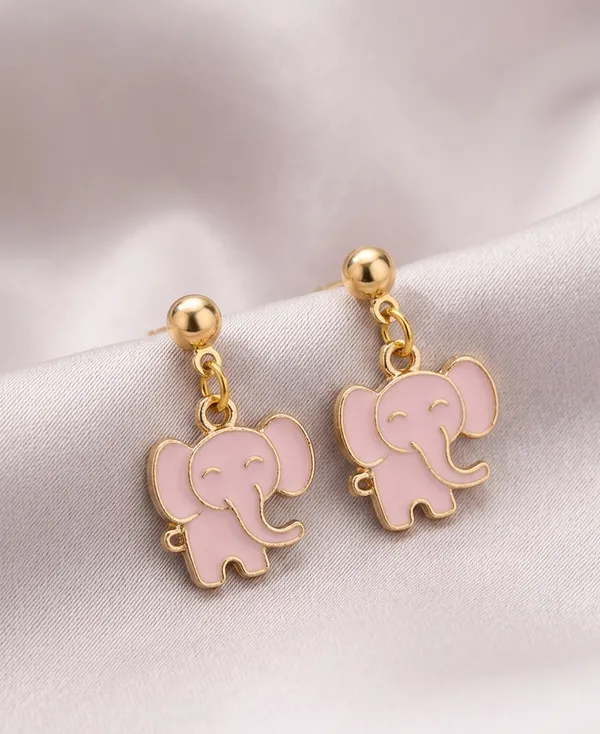 Baby_Blue_Alloy_Enamel_Elephant_Dangle_Stud_Earrings_For_Women