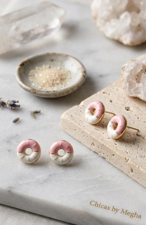 Gold_Stainless_Steel_Glazed_Donut_Stud_Earrings_For_Women
