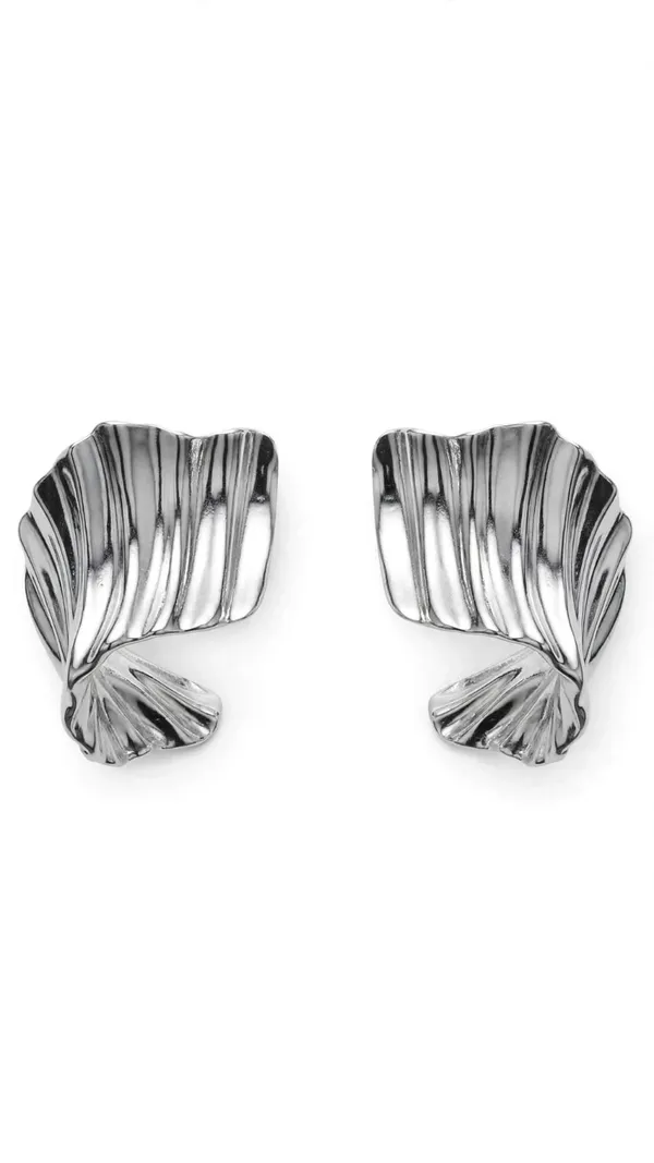 Siren_silver_Shell_Hoop_Stud_Earrings_For_Women