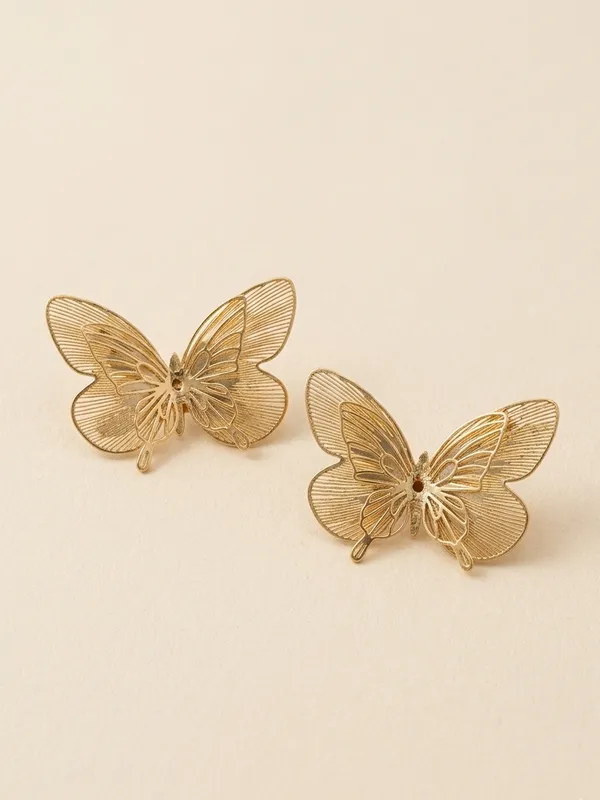 Gold_Alloy_Filigree_Butterfly_Stud_Earrings_For_Women