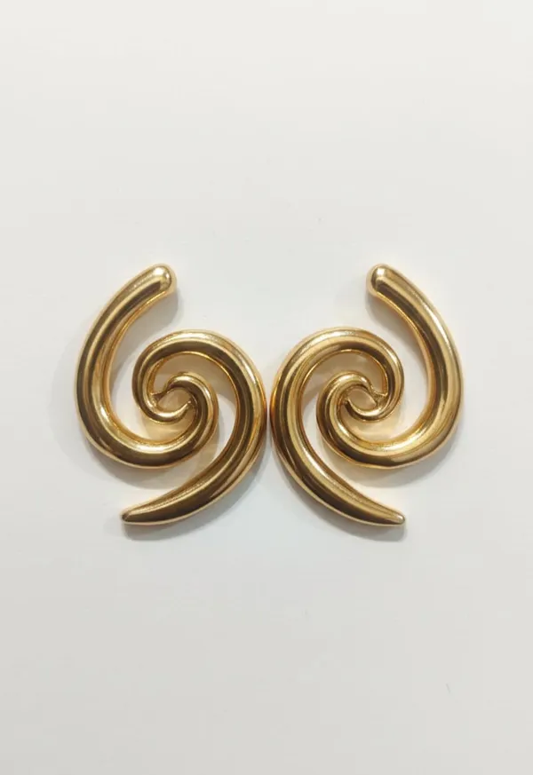 Gold_Metal_Spiral_Statement_Earrings_For_Women