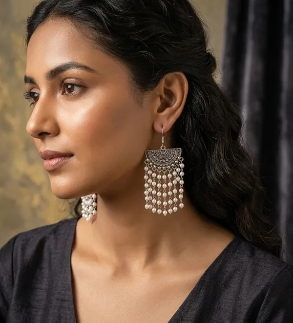 Gold_Antique_Chand_Pearl_Tassel_Drop_Earrings_For_Women