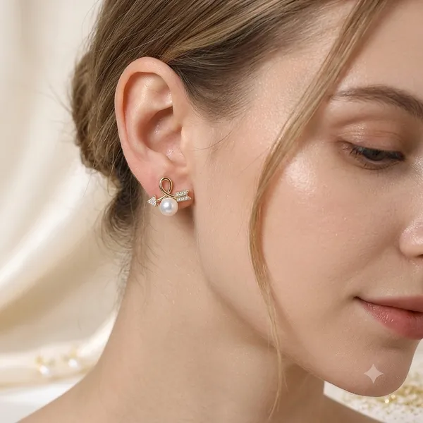 Gold_Stainless_Steel_Pearl_Crystal_Arrow_Stud_Earrings_For_Women