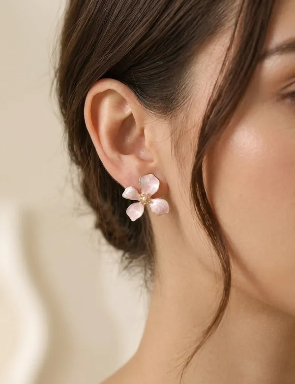 Gold_Alloy_Blush_Bloom_Floral_Pearl_Stud_Earrings_For_Women