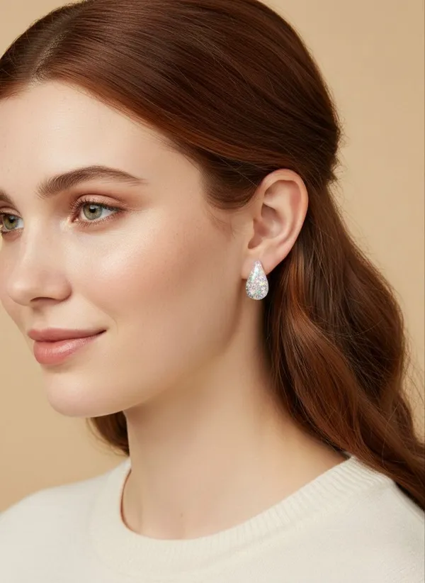 Gold_Pastel_Glitter_Translucent_Resin_Teardrop_Earrings_For_Women