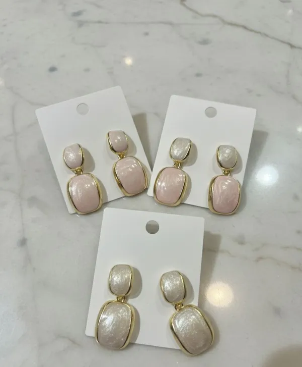 Blush_Marbled_Enamel_Geometric_Drop_Earrings_For_Women
