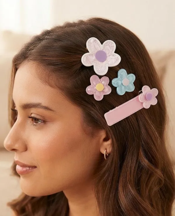 Blush_Pink_Acrylic_Pastel_Blossom_Hair_Clip_Set_Of_3_For_Women