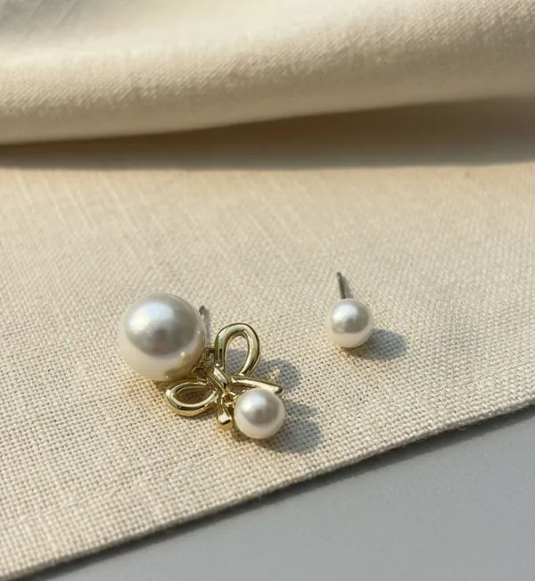 Gold_Alloy_Bow_Pearl_Drop_Earrings_For_Women