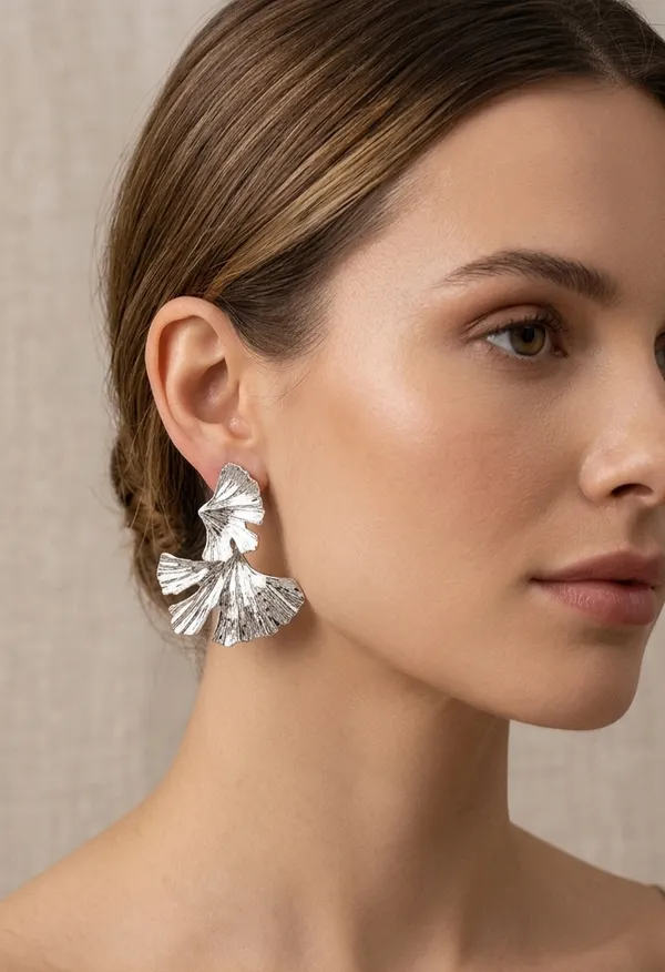 Gold_Ginkgo_Floral_Statement_Stud_Earrings_For_Women