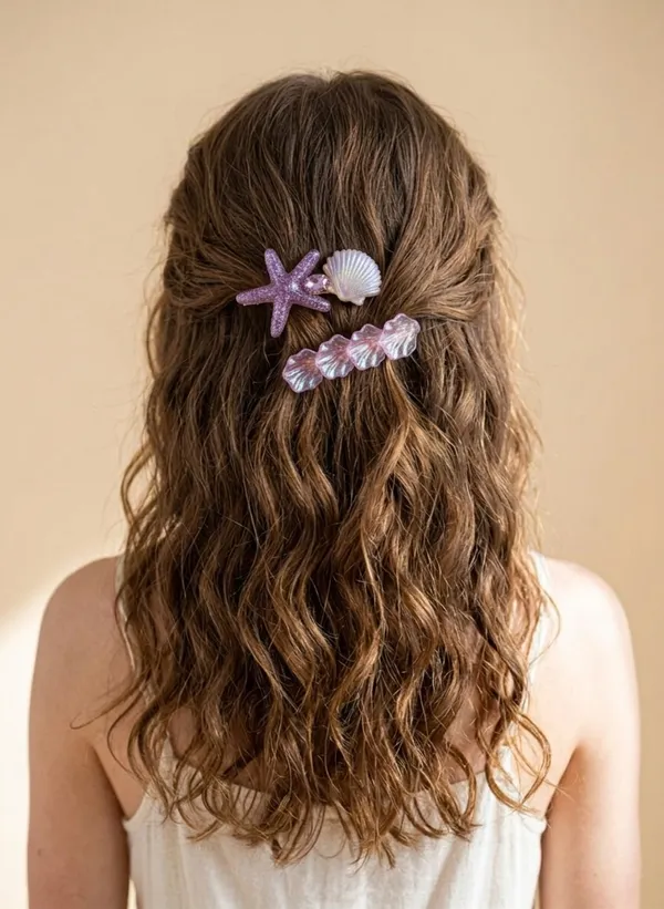 Iridescent_Lavender_Acrylic_Seashell_Hair_Clip_For_Women