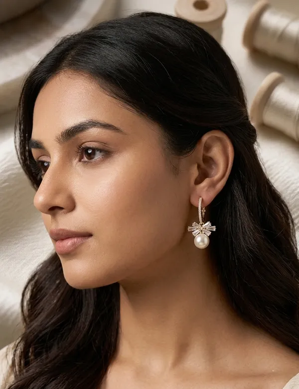 Gold_Alloy_Baguette_Crystal_Faux_Pearl_Drop_Earrings_For_Women