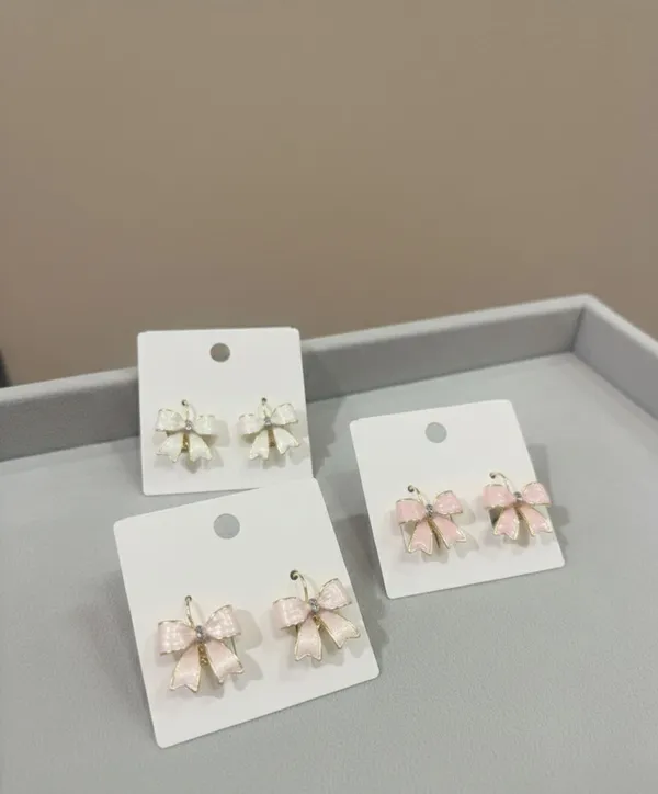 Gold_Alloy_3D_Ribbon_Bow_Crystal_Drop_Earrings_For_Women