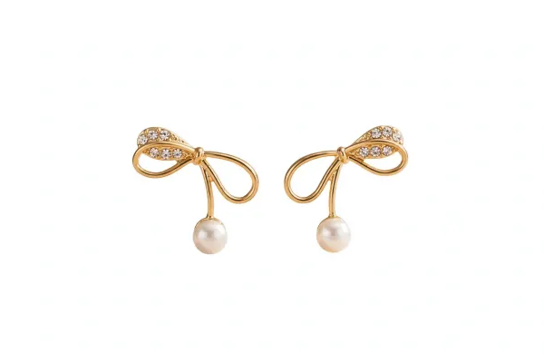 Gold_Stainless_Steel_Bow_Pearl_Drop_Stud_Earrings_For_Women