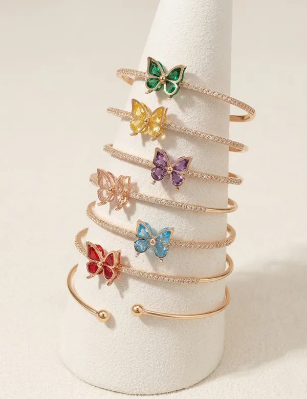 Gold_Butterfly_Adjustable_Open-Back_Cuff_Bracelet_For_Women
