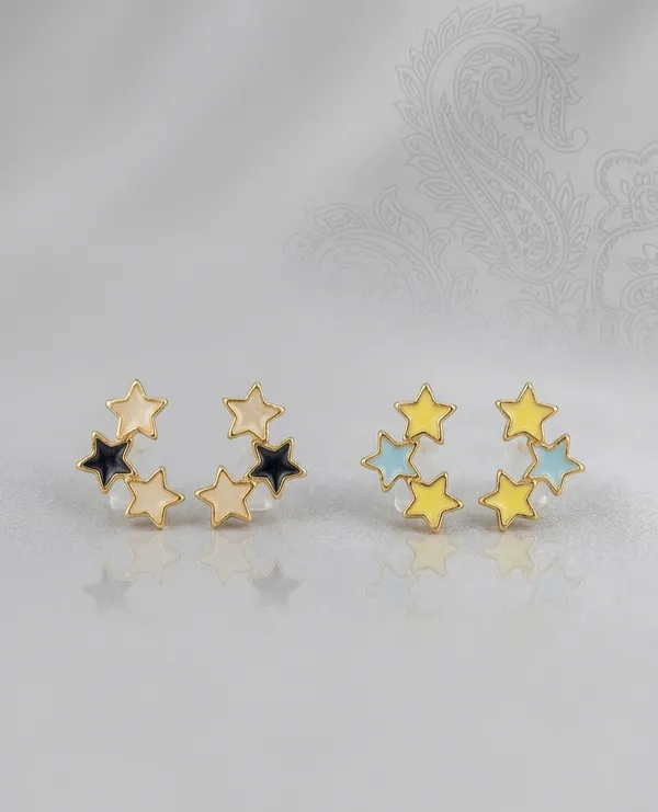 Black_White_Alloy_Cascading_Star_Stud_Earrings_For_Women