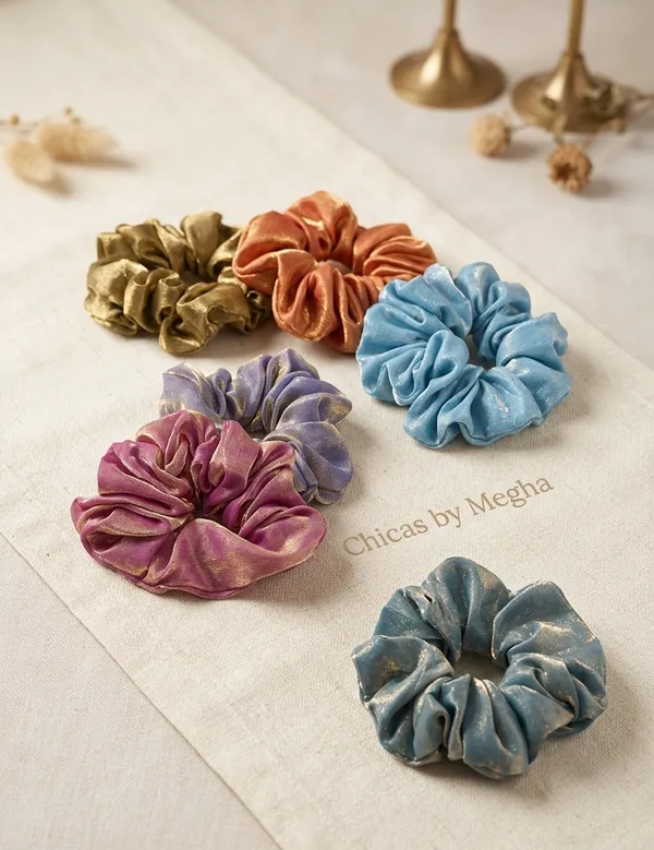 Gold_Polyester_Duo-Chrome_Metallic_Silk_Scrunchie_For_Women