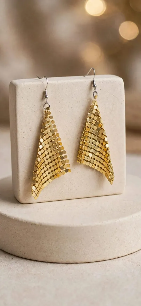 Disco_Mesh_Drop_Earrings_For_Women