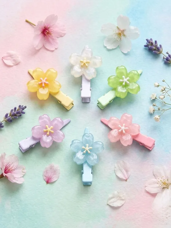 Blue_Resin_Cherry_Blossom_Alligator_Hair_Clips_For_Women
