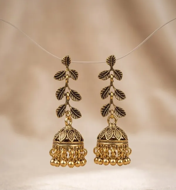 Gold_Alloy_Botanical_Leaf_Jhumka_Earrings_For_Women