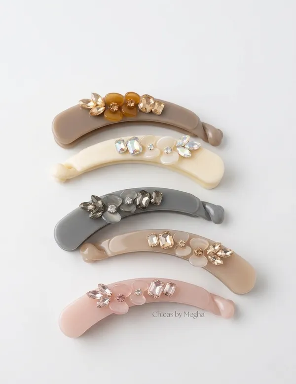 Peach_Acrylic_Crystal_Floral_Banana_Hair_Clip_For_Women