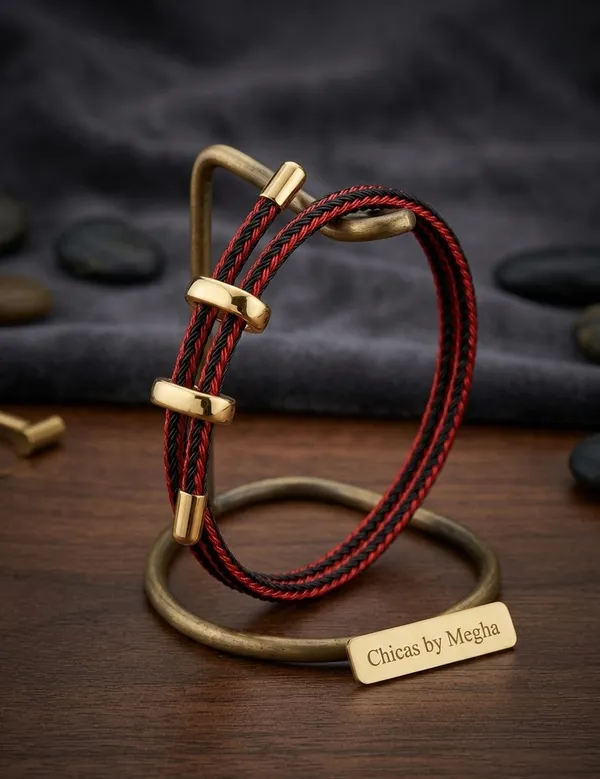 Gold_Stainless_Steel_Braided_Cord_Bracelet_For_Women