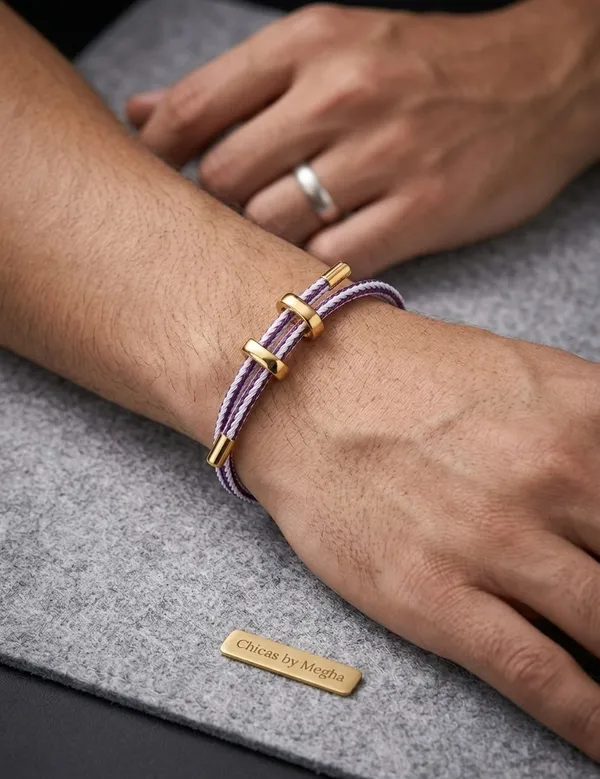 Gold_Stainless_Steel_Braided_Cord_Bracelet_For_Women