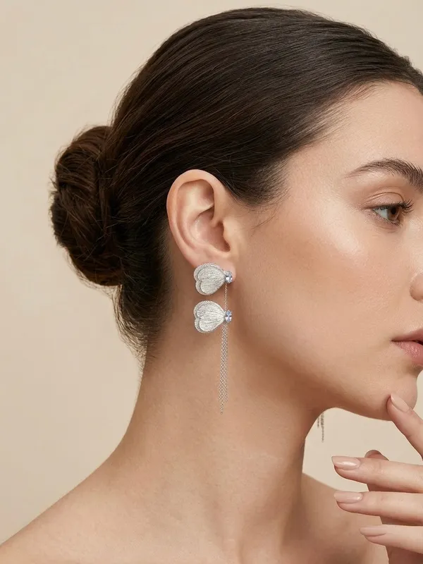 Silver_Alloy_Crystal_Butterfly_Cascade_Drop_Earrings_For_Women