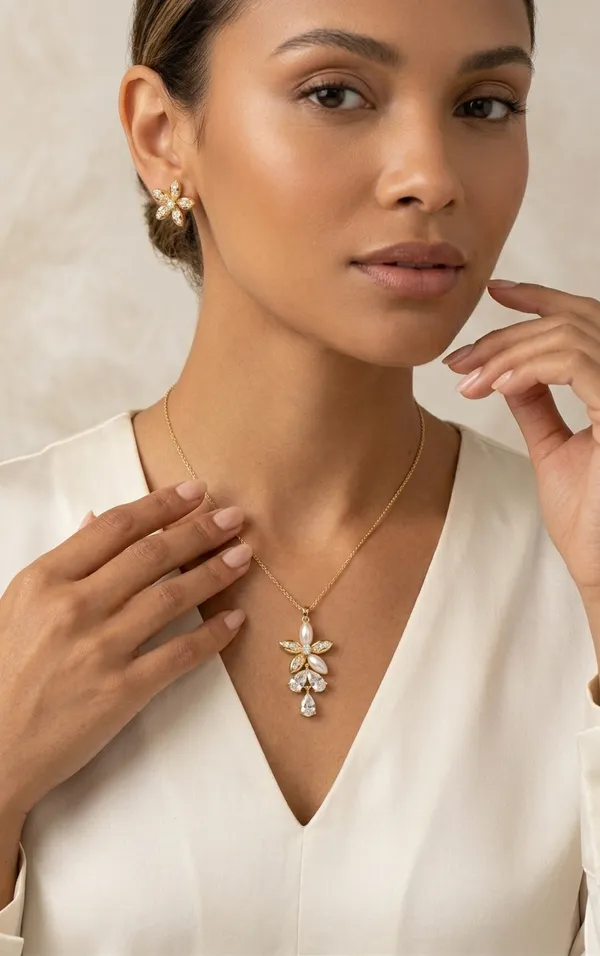 Gold_Alloy_Floral_Pearl_Crystal_Y_Necklace_For_Women