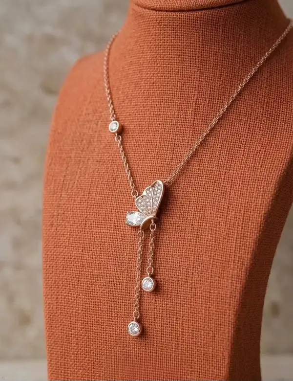 Silver_Alloy_Marquise_Crystal_Butterfly_Drop_Necklace_For_Women
