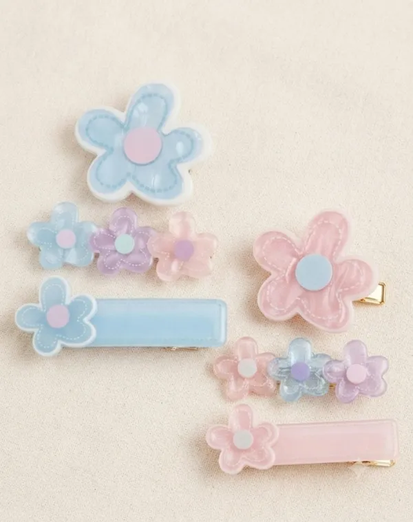 Blush_Pink_Acrylic_Floral_Alligator_Hair_Clip_Set_Of_3_For_Women