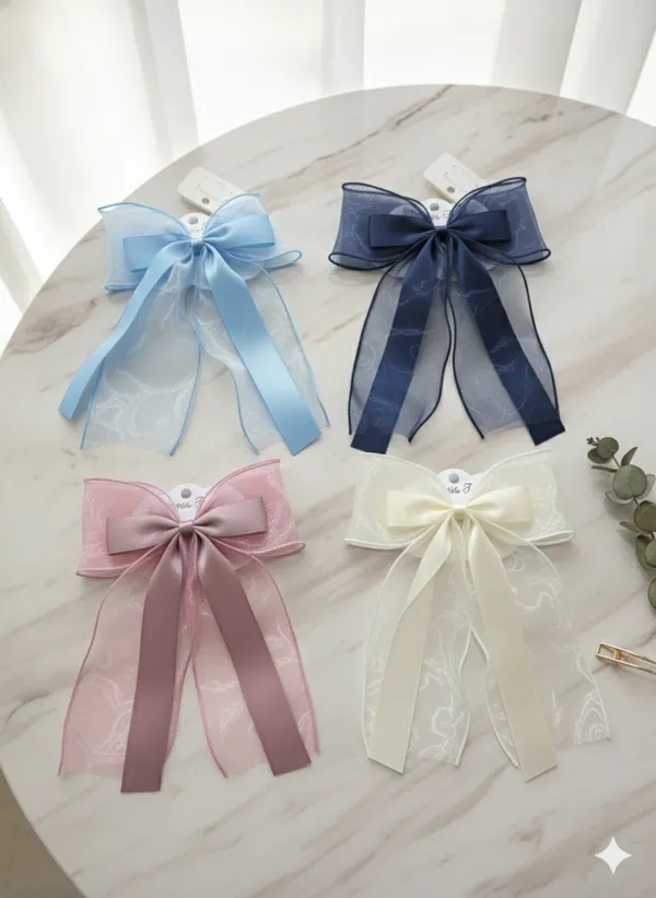 Gold_Organza_Satin_Layered_Hair_Bows_For_Women